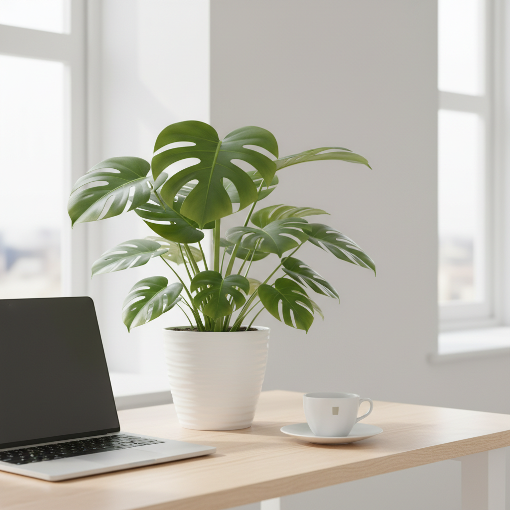 Monstera on Desk