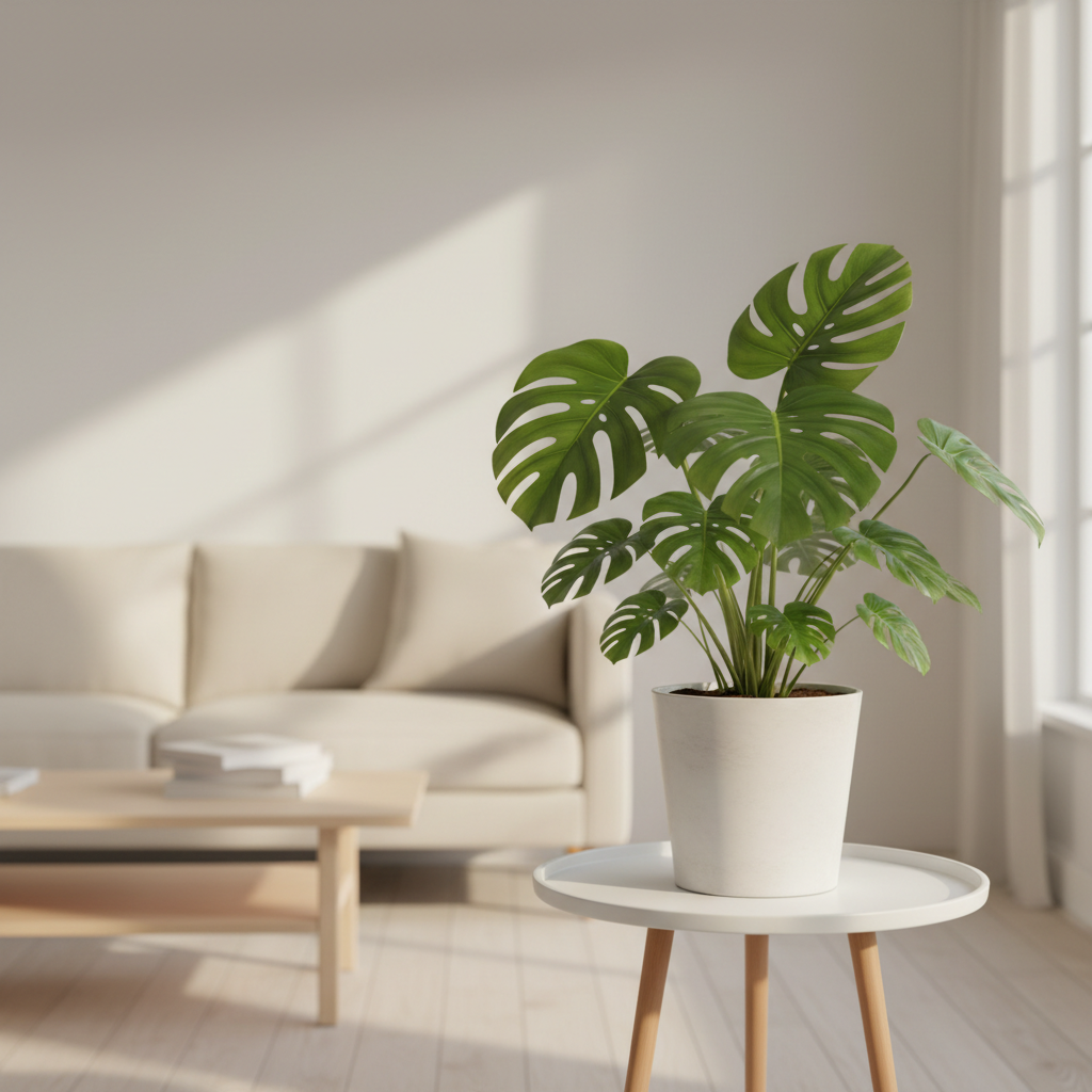 Monstera Plant in Living Room
