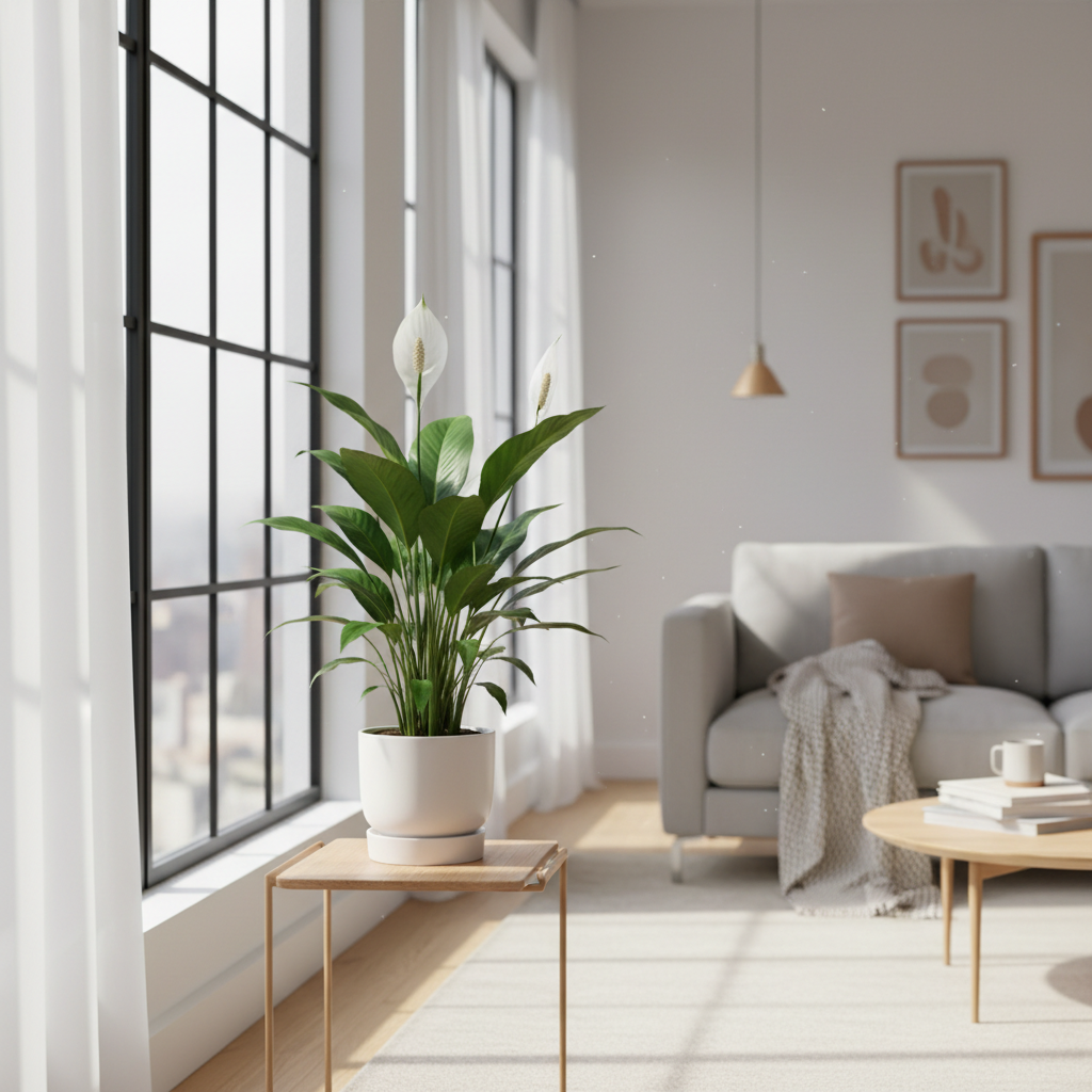 Peace Lily lifestyle interior