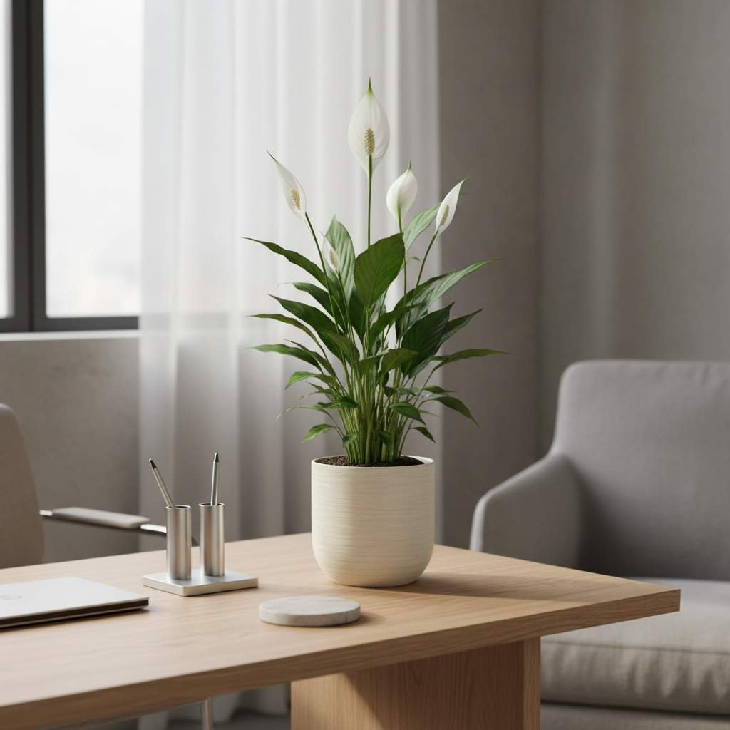 Peace Lily office décor